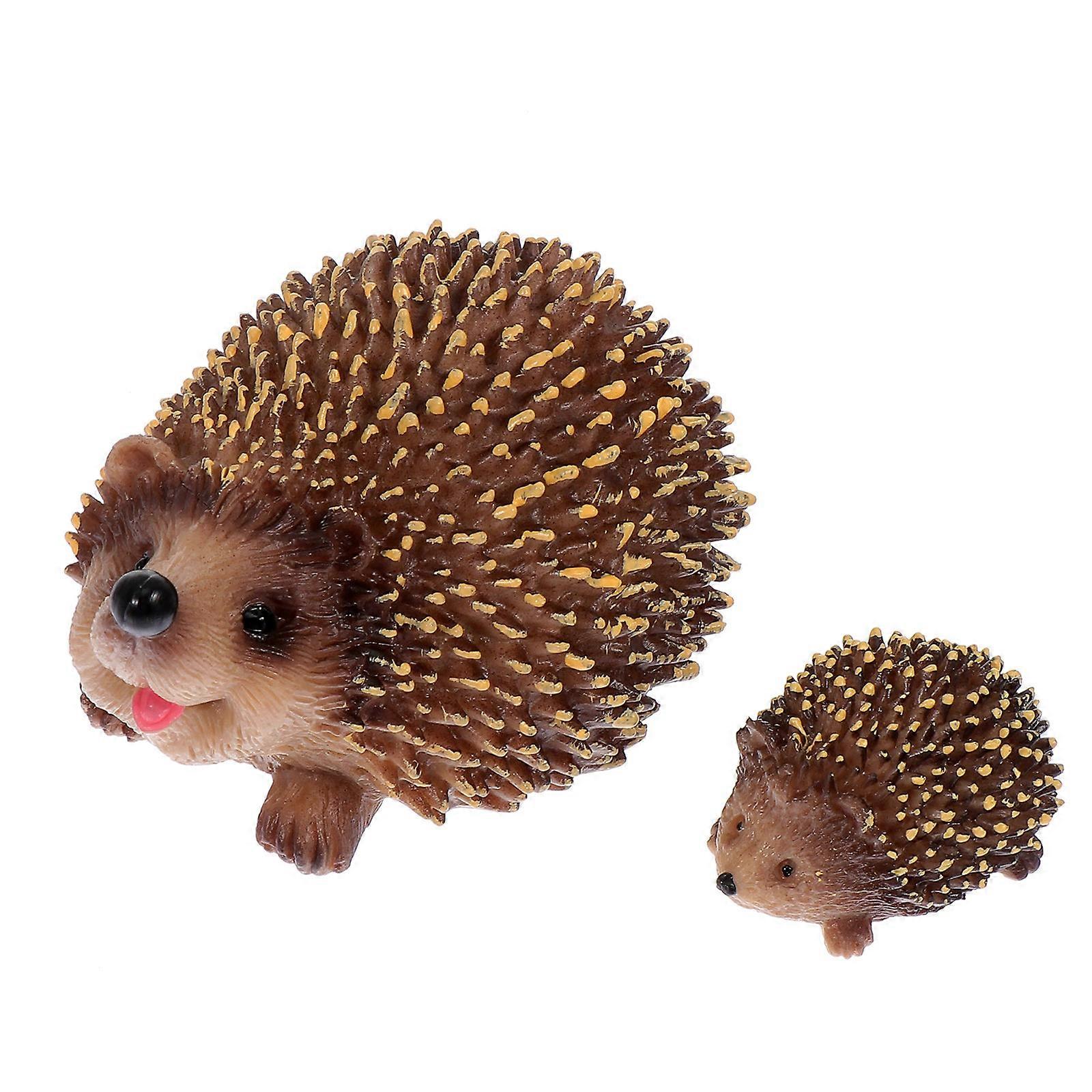2Pcs Simulation Igel Modell Kinder Lernspielzeug Igel Schmuck