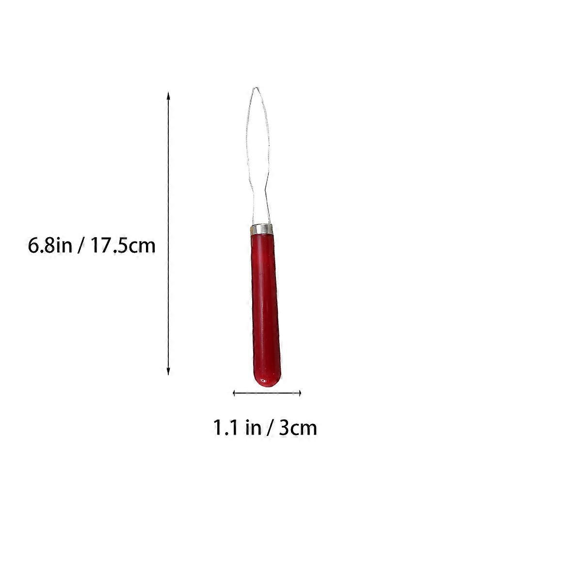 3Pcs Plastic Handle Stainless Steel Button Hook Helper Grip Button Hook Button Assist Device Red Pattern Yellow Pattern Blue Pattern