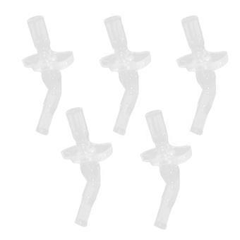Drinking Use Silicone Straw Tips 5Pcs Transparent Straw Accessory