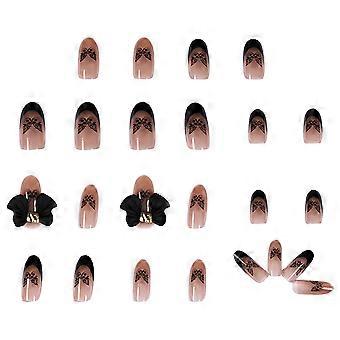 Butterflies Press on Nails for Decor 24Pcs Fake Nails Set with Durable ABS