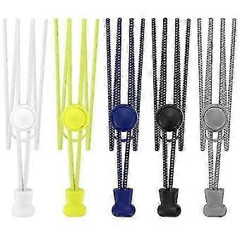5 Pairs of Self-Locking Elastic Shoelaces, No Tie Down Elastic Shoelaces with 100cm for Kids,Adults,Elderly,Disabled,Runners,Marathon,Triathlon-zooy