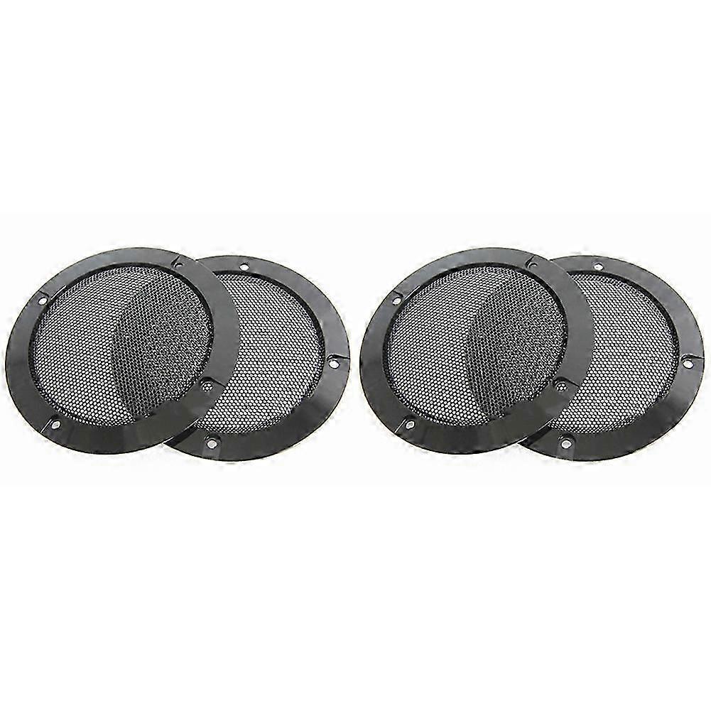 4Pcs 4 Inch Speaker Grille Speaker Face Shield Replaceable Round Speaker Protection Grille