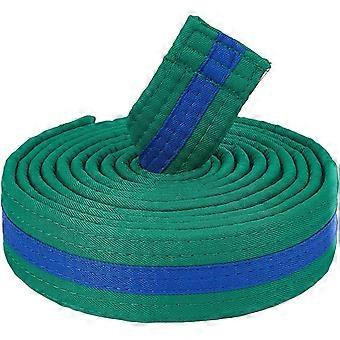Green Blue Taekwondo Belt Polyester Martial Arts Belt Judo Karate TKD Aikido Uniform Belt Ranking Long Soft Universal Fit Belts Jiu Jitsu