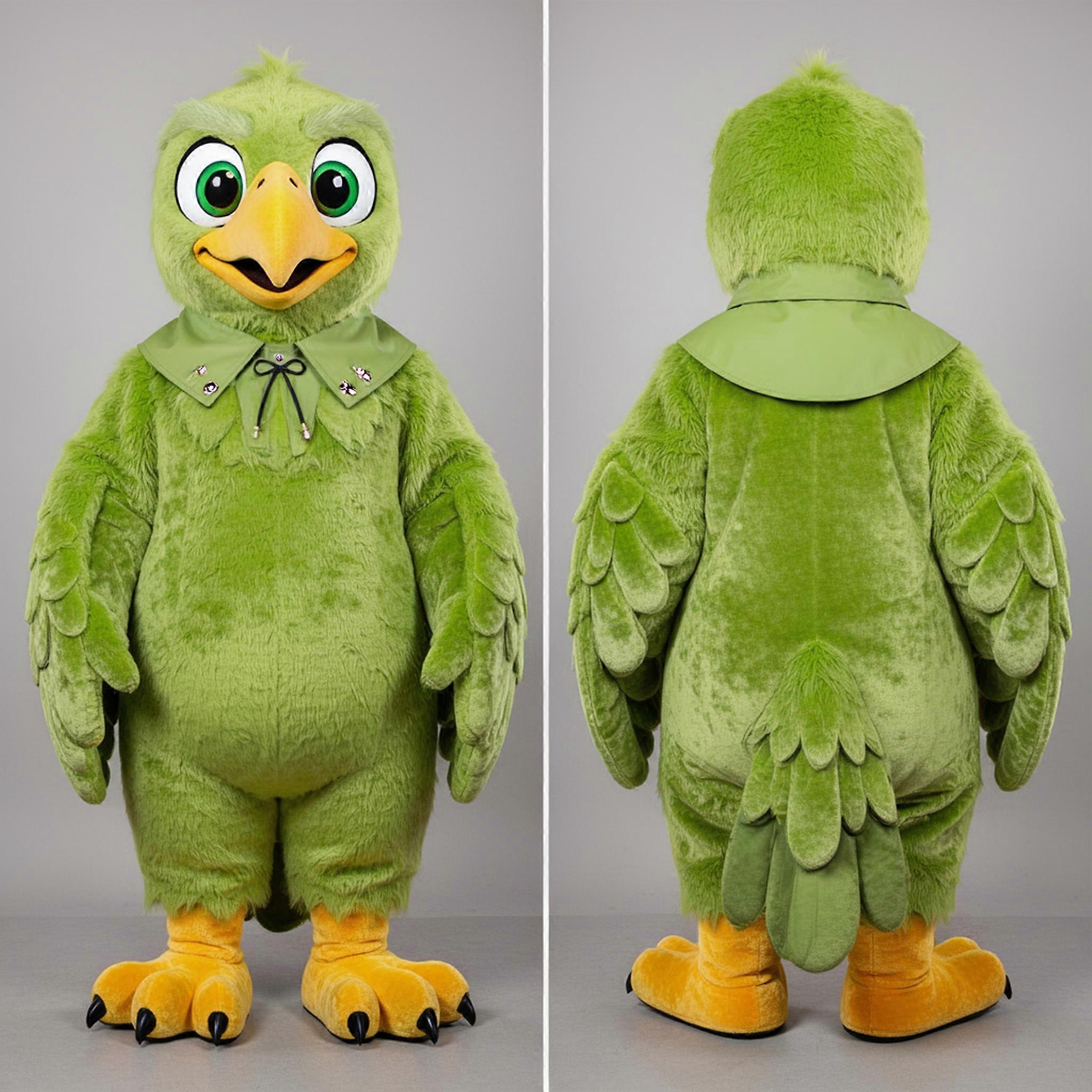 MASTICOT Lime Green Velvety Eagle Mascot