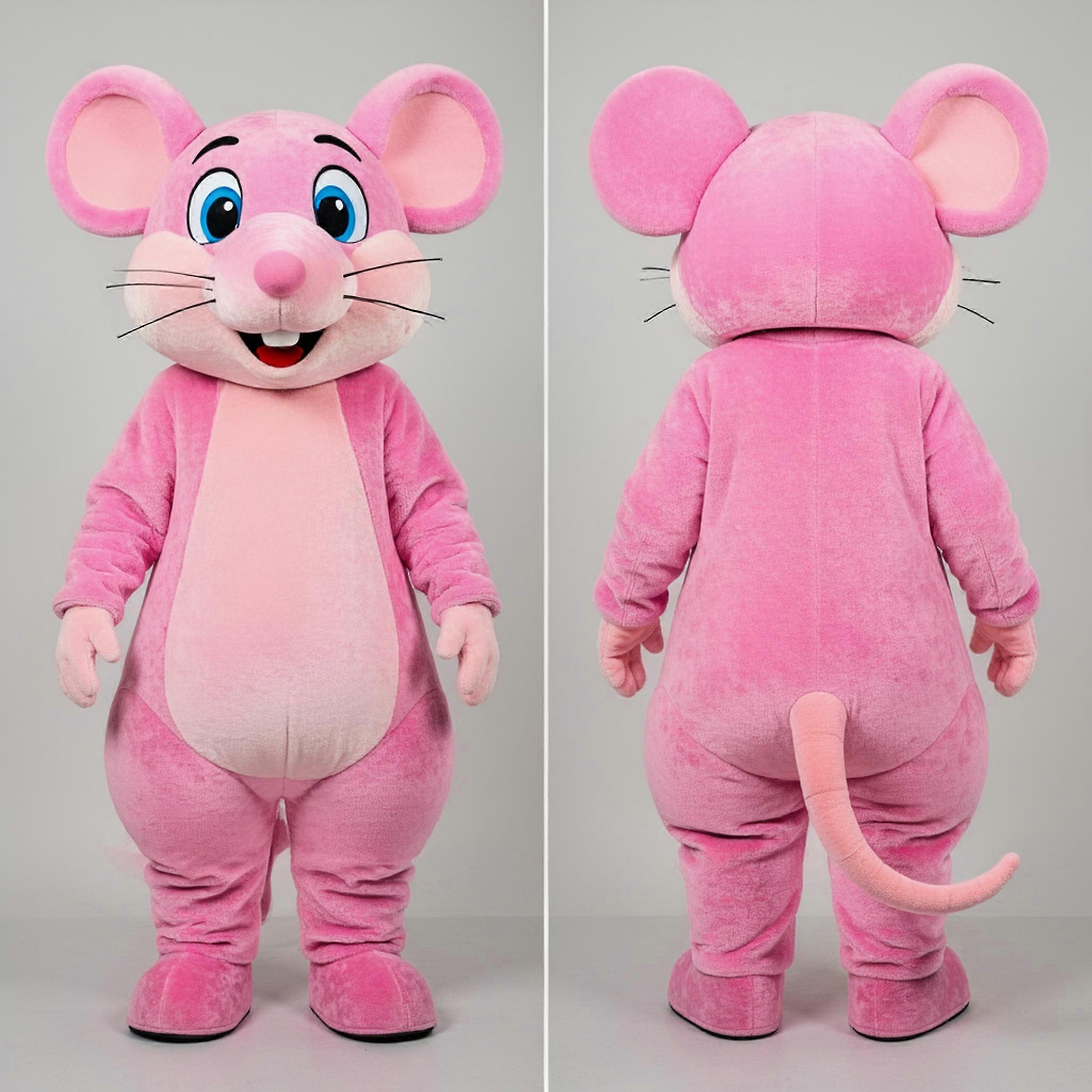 MASTICOT Pink Cartoon Rat Mascot