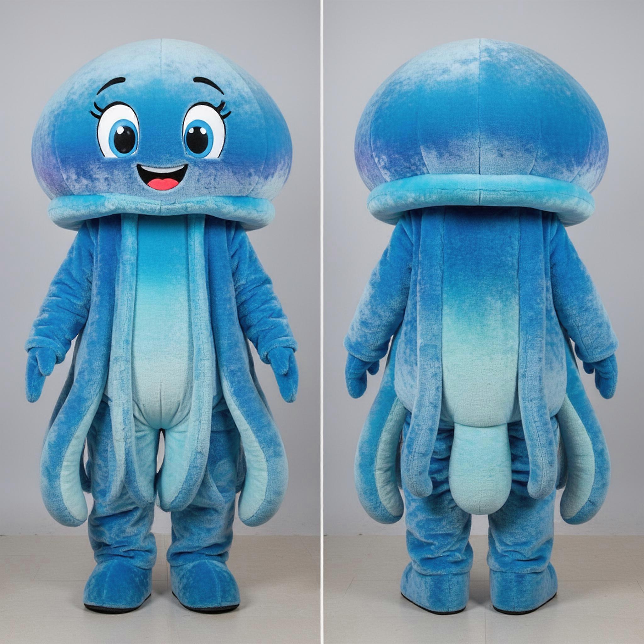 MASTICOT Velvet Blue Translucent Jellyfish Mascot