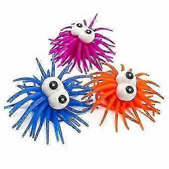 Funny Eye-Yo-Yo Luminous Sea Urchin Fur Ball Stress Relief Toy Easter Egg Packing_fqj3