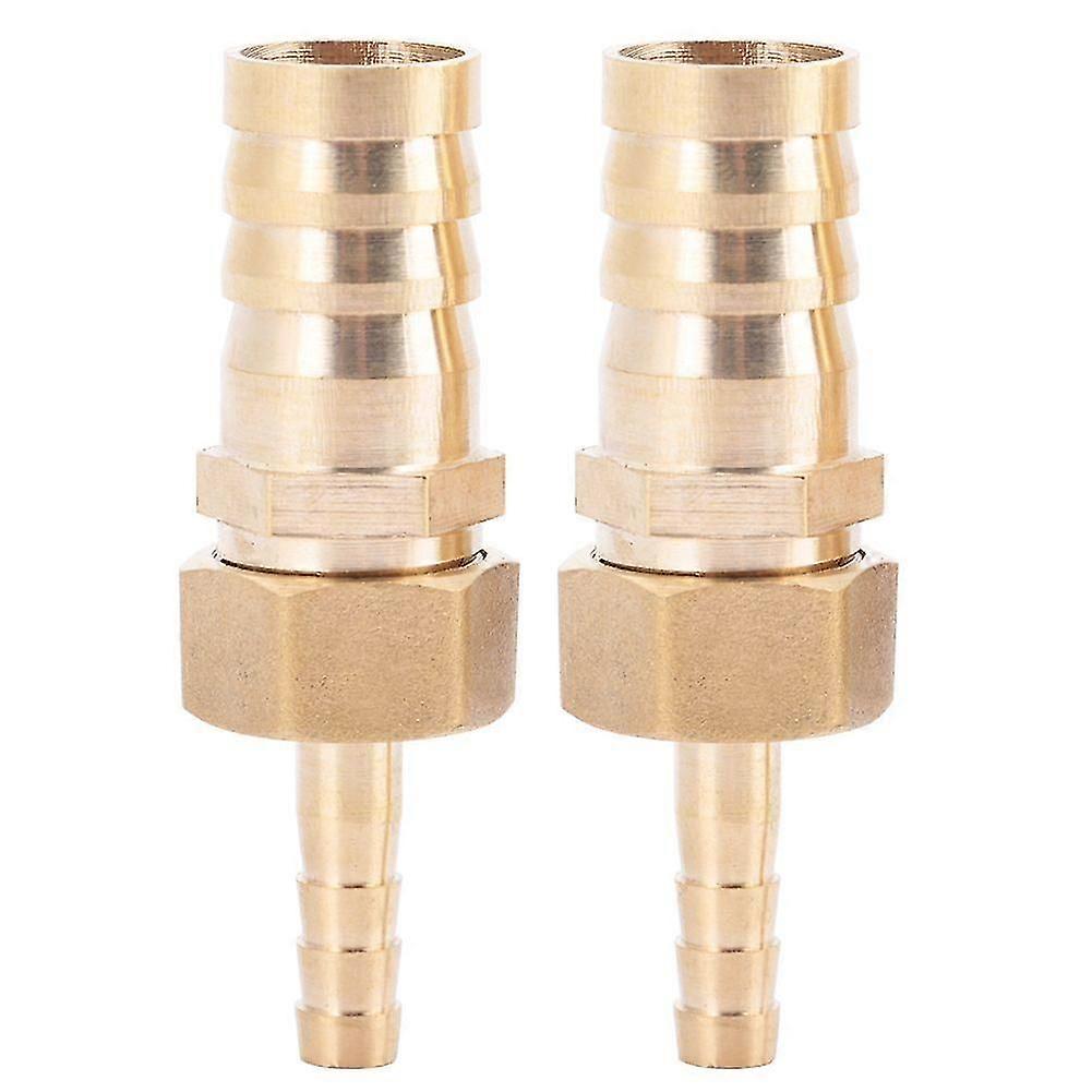 Brass Fitting Hose Barb Tail Reducer Reducing Plug Connector (6mm-16mm 2pcs)