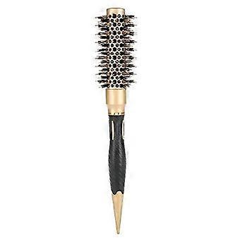 Escova de cabelo redonda antiestática com tecnologia iônica de cerâmica para secagem profissional em salão, dourada A181325