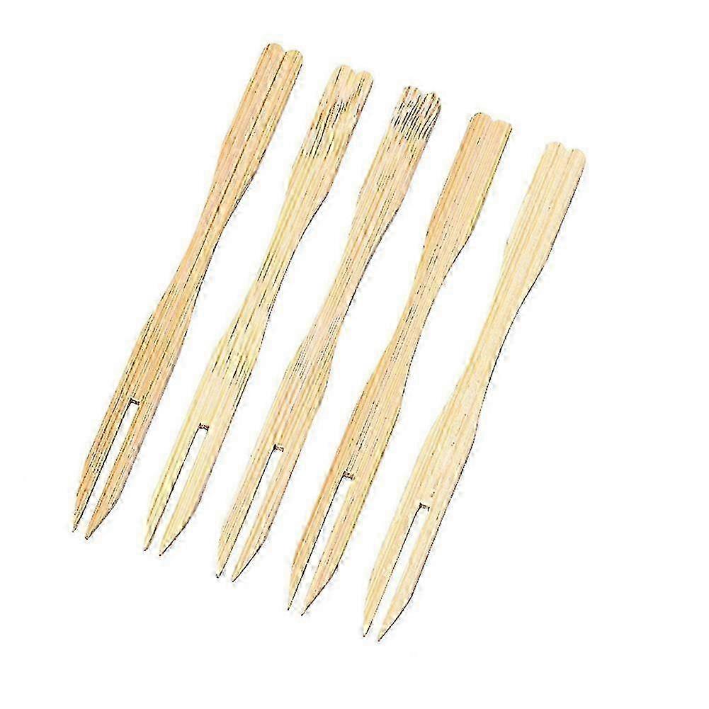 Bamboo Appetizer Forks 3.5Inch 500Pcs