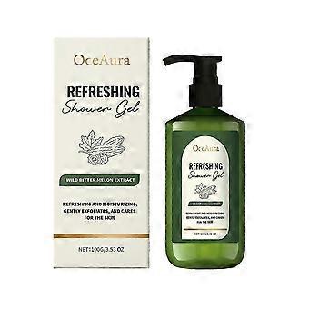 Oceaura Balsam Pear Refreshing Shower Gel, lightweight foam gentle body cleanser, daily skin care with melaleuca oil for comfort