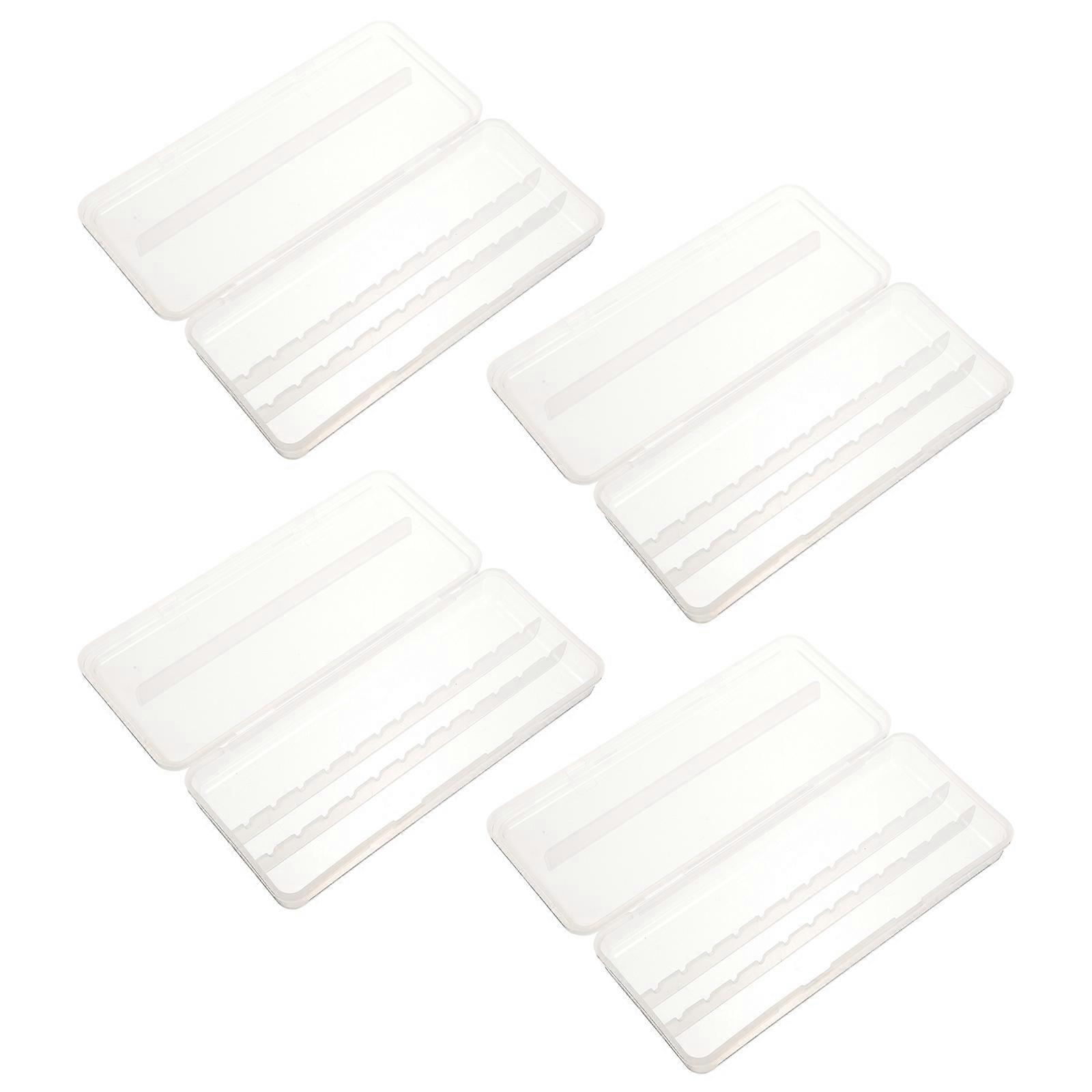 Nail Drill Bits Storage Box for Organizing 4Pcs Nail Drill Bits Containers Clear Case