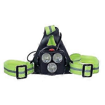 Running Light, Usb Rechargeable Led Chest Running Light, Running Light With Safety Light And Light Strip premium