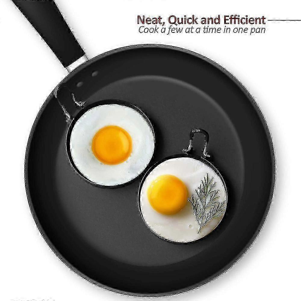 4-Pack Black Stainless Egg Molds