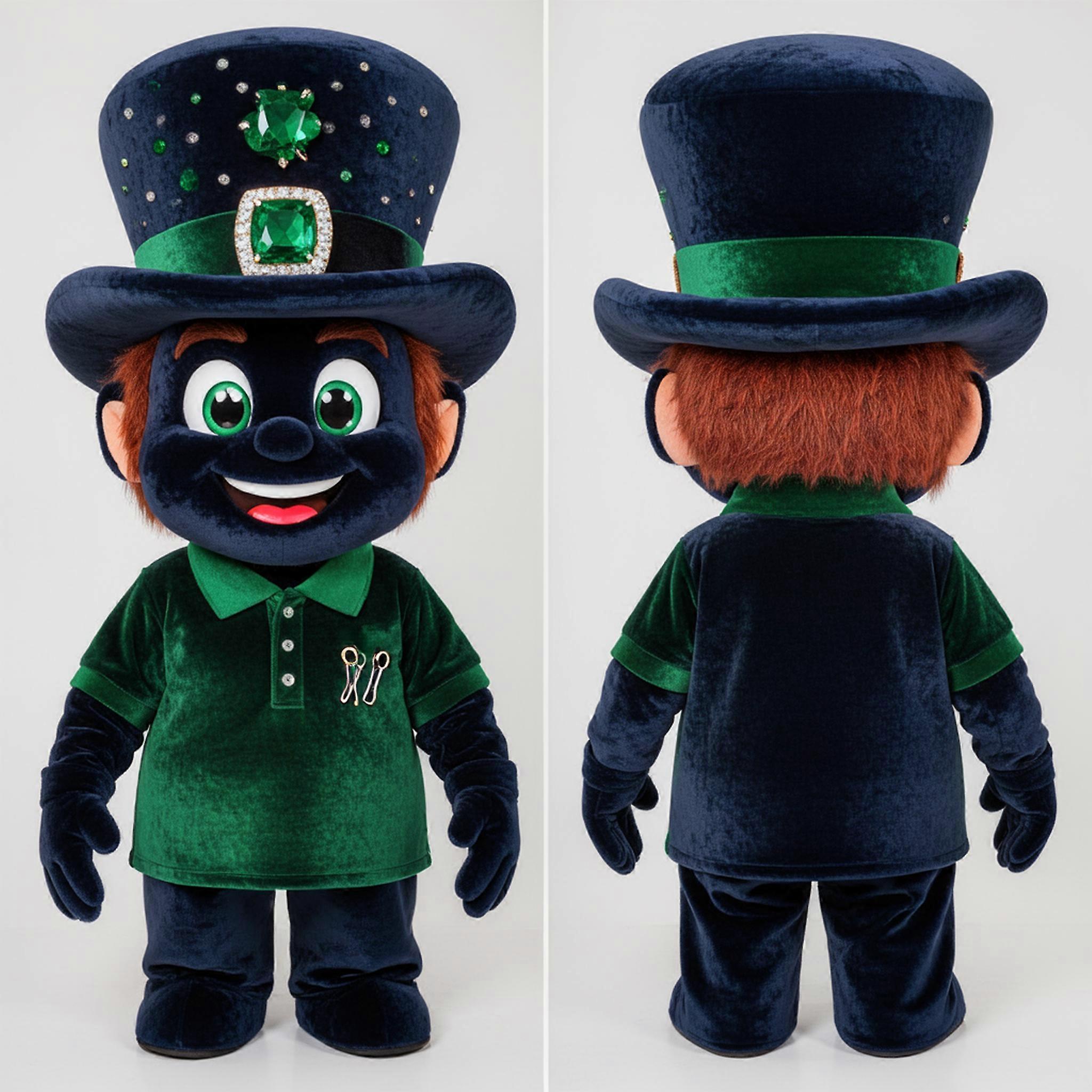MASTICOT Emerald Green Oversized Leprechaun Hat Mascot