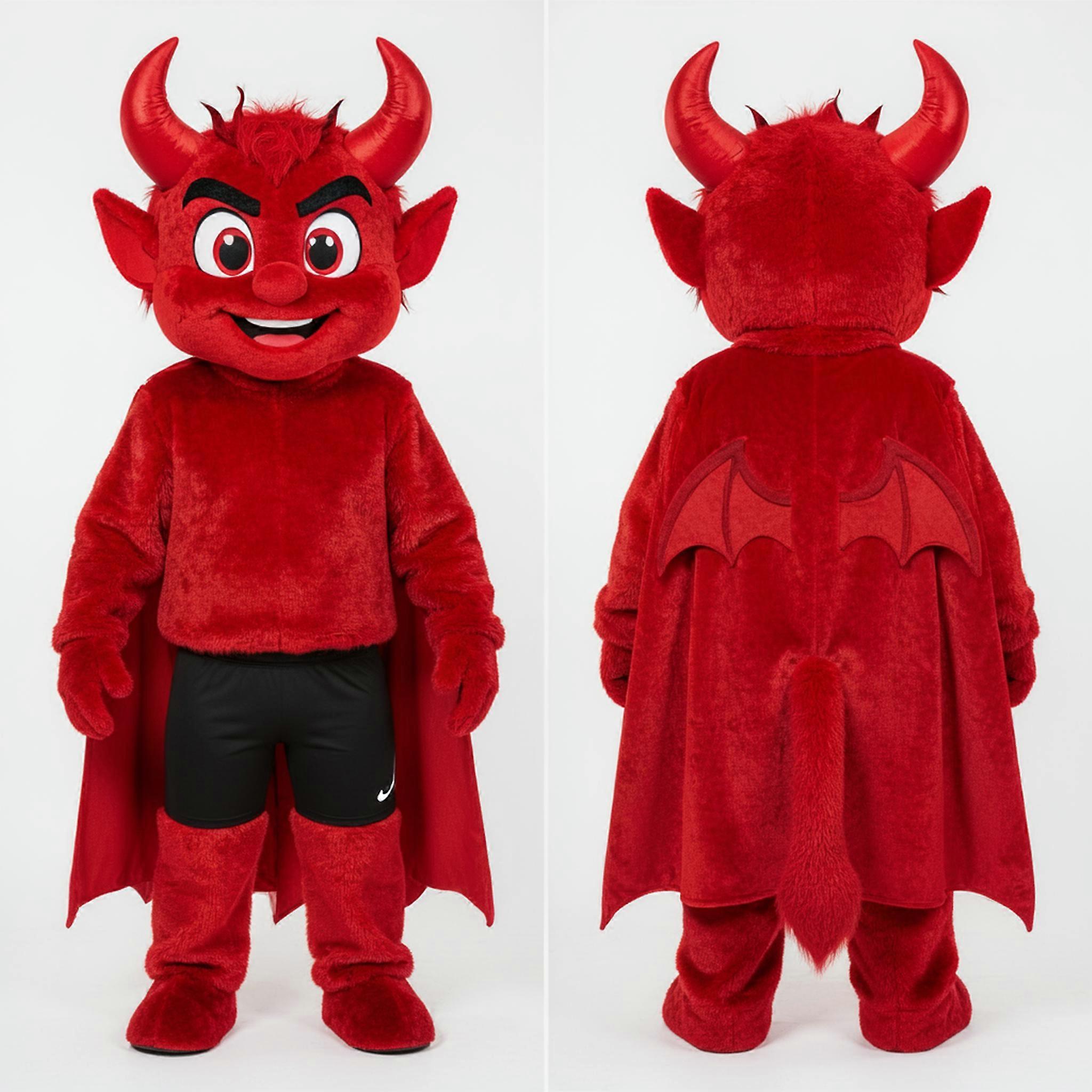 MASTICOT Crimson Cartoon Devil Mascot