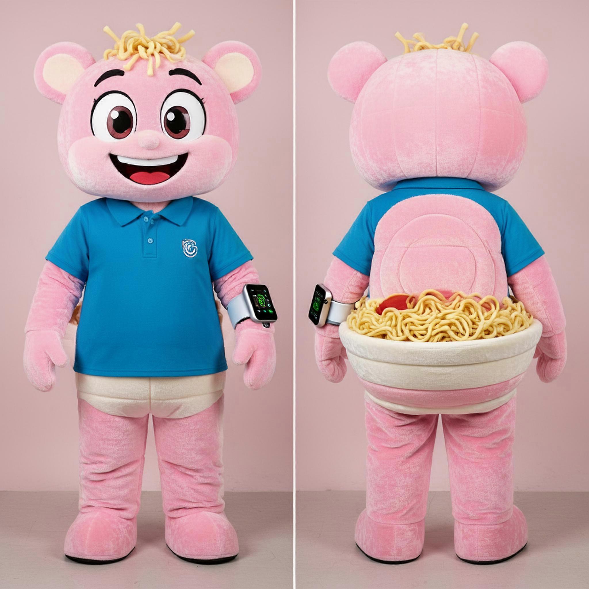 MASTICOT Pink Playful Ramen Mascot