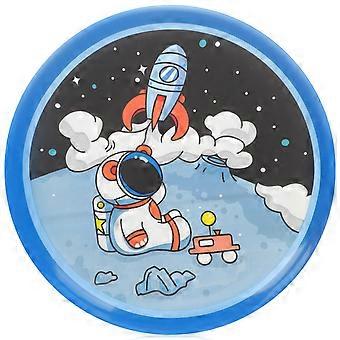 Soft Elastic Flying Disc Toy Flexible PU Flying Plate for Playing Blue