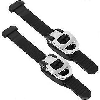 2pcs Replaceable Roller Skate Buckles Black Pvc Straps Stable Fixing Buckles for Roller Skates Suitable for Skating Accessories