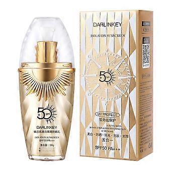 DARLINKEY Isolation Sunscreen SPF50 5in1 Whitening Brightening PA/ Anti UV Skin Tone No Makeup Lazy Facial Sunblock