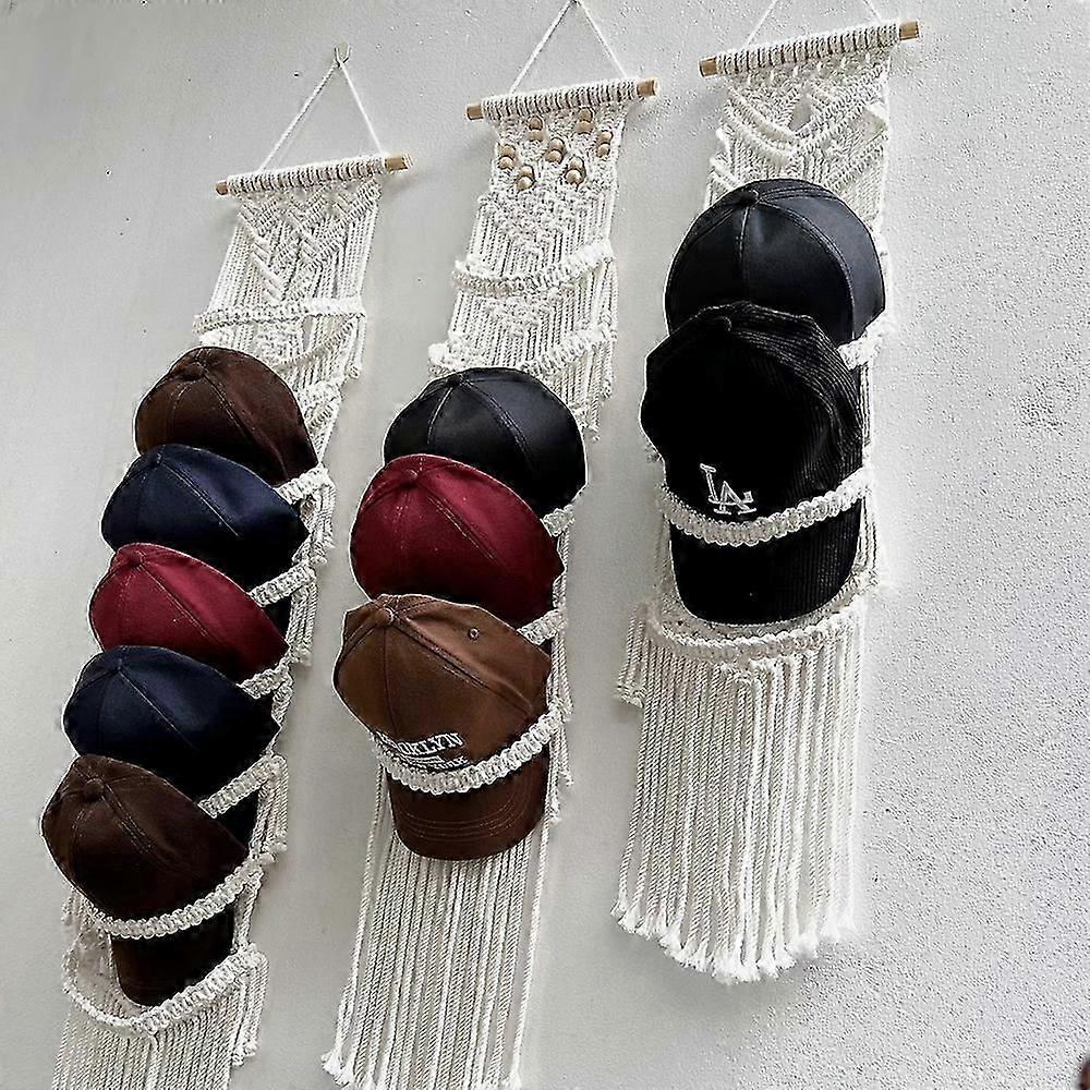 Boho-Nordic Wall Cap Organizer