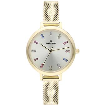 Strahlende Selen Quarz Analog Frau Uhr mit RA513603 vergoldet Edelstahl Armband