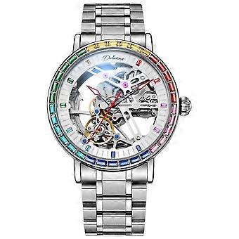 Dulunwe 6057B Automatic Skeleton Men Mechanical Watch