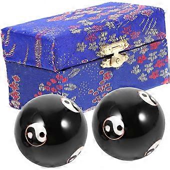 Palline da yoga per terapia della mano, palline metalliche per massaggio, adatte agli anziani, colore casuale.