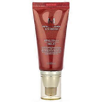 2 x Missha, M Perfect Cover B.B Cream, SPF 42 PA+++, No. 27 Honey Beige, 1.7 fl oz (50 ml)