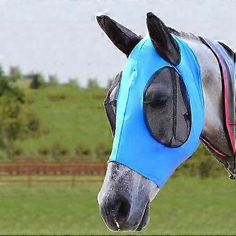 Horse Fly Mask, Fly Masks for Horses with Ears, Smooth & Elasticity Lycra Fly Mask, Equestrian and Uv Protection 875.