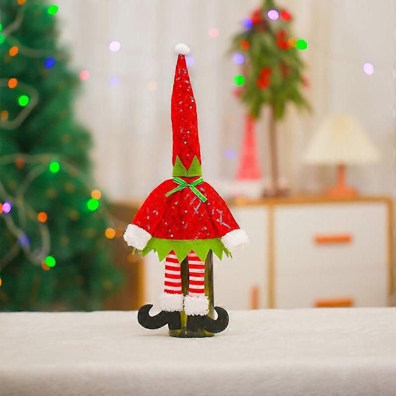 Elf-Themed Wine Bottle Covers