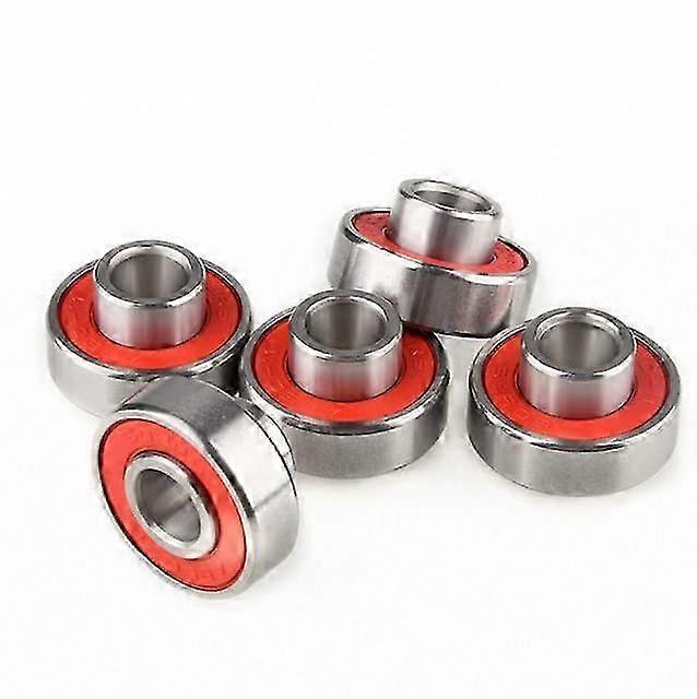 Red 608-2RS Longboard Bearings Pack