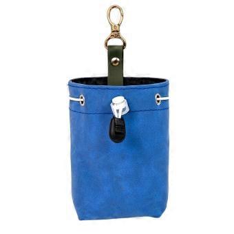Fabric Pet Reward Bag with Flexible Packable Body, Reinforced Stitching, and Turning Metal Hook for Travel Outings  royal blue