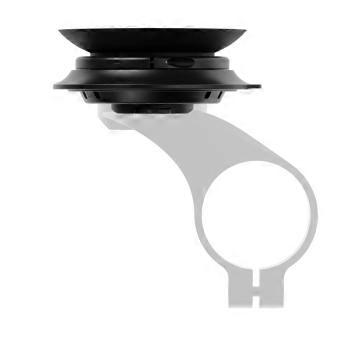 Magnetischer Smartphone-Halter zur Befestigung am Fahrradcomputer.