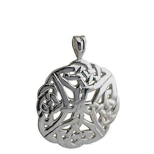 Silver Pendant 27mm round Celtic knot design Pendant