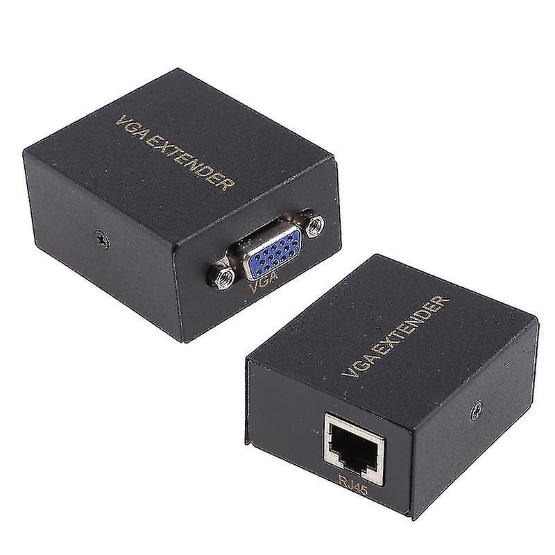 Vga Ethernet Extender Rj45 Over Cat5e Cat6 Up To 197ft Supports Plug And Play