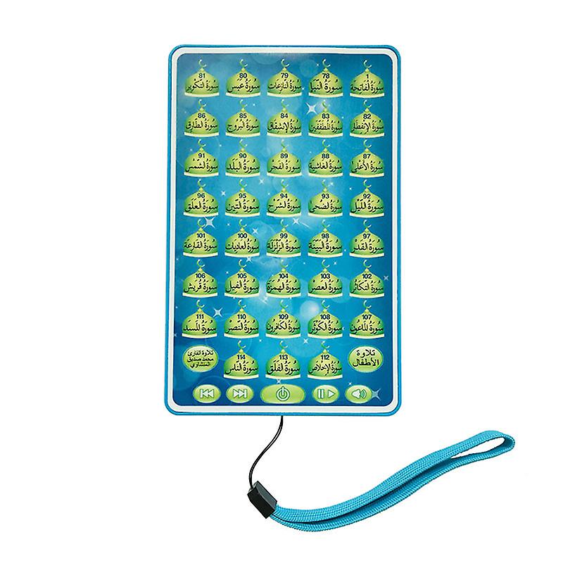 Arabic Reading Machine, Tablet Learning Language Early Learning Tablet Electronic Educational Toy(Blue)