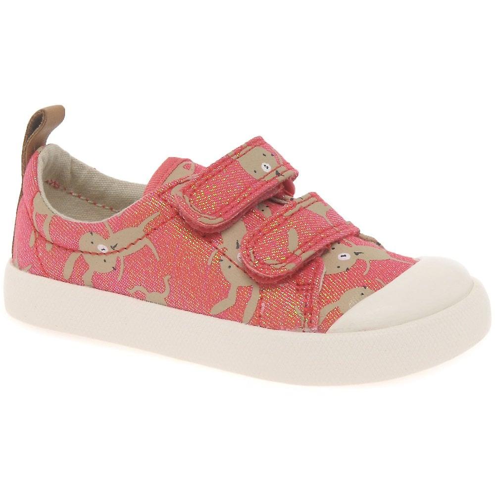 Clarks Halcy Hati jenter første Canvas Sko