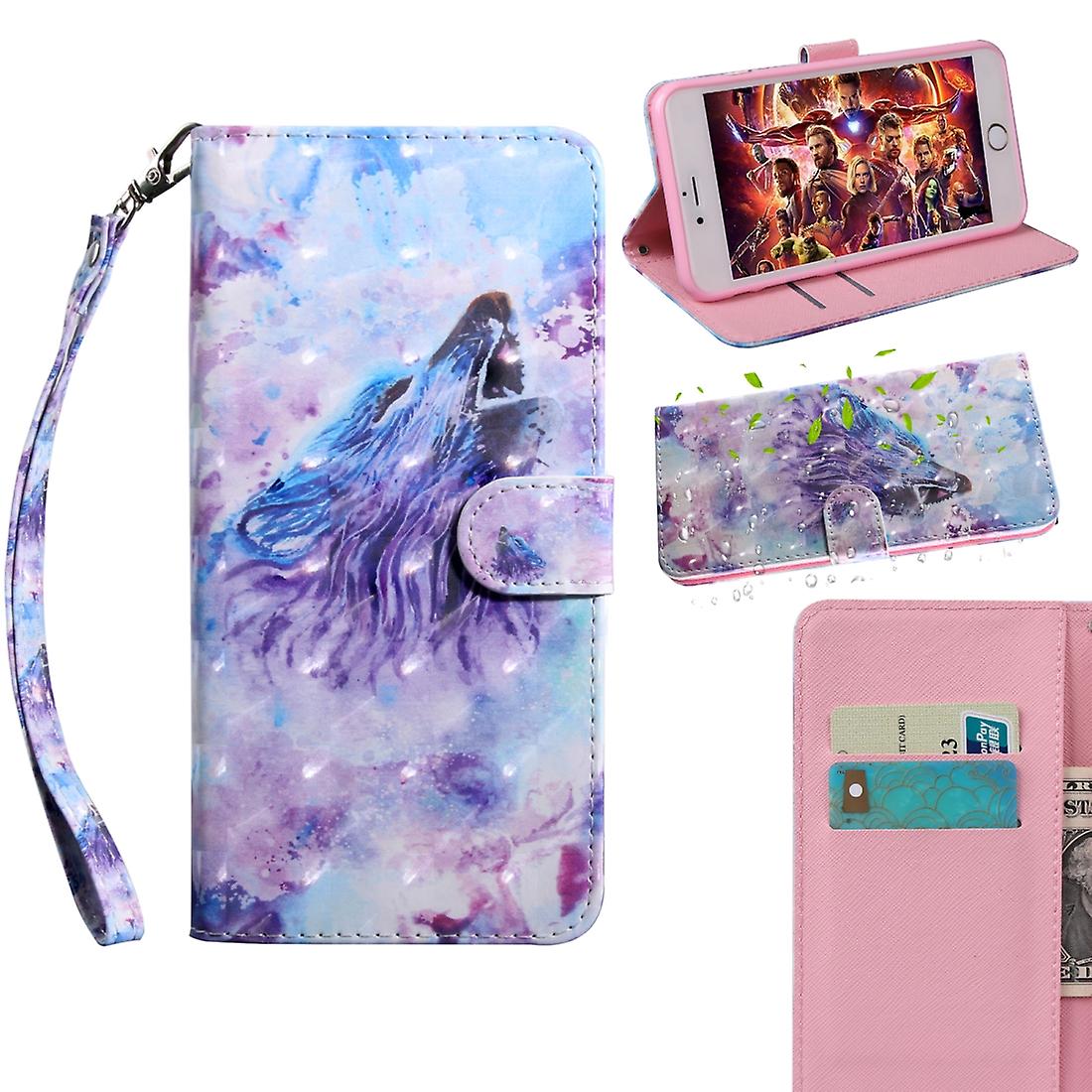 Coloured Drawing PU Case For Huawei Y6 2019