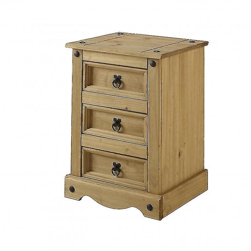 Corona Medium 3 Drawer Bedside Cabinet