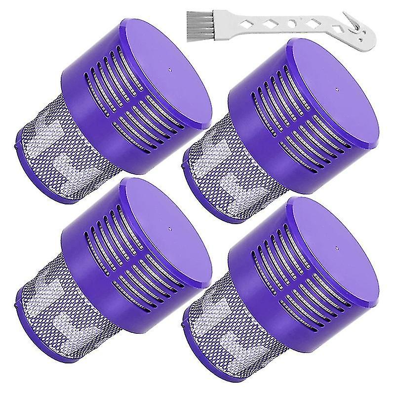 Replacement V10 Filters For Dyson V10 Cyclone Series,v10 Total Clean, Sv12, 4 Pack Filters And 1 Cle