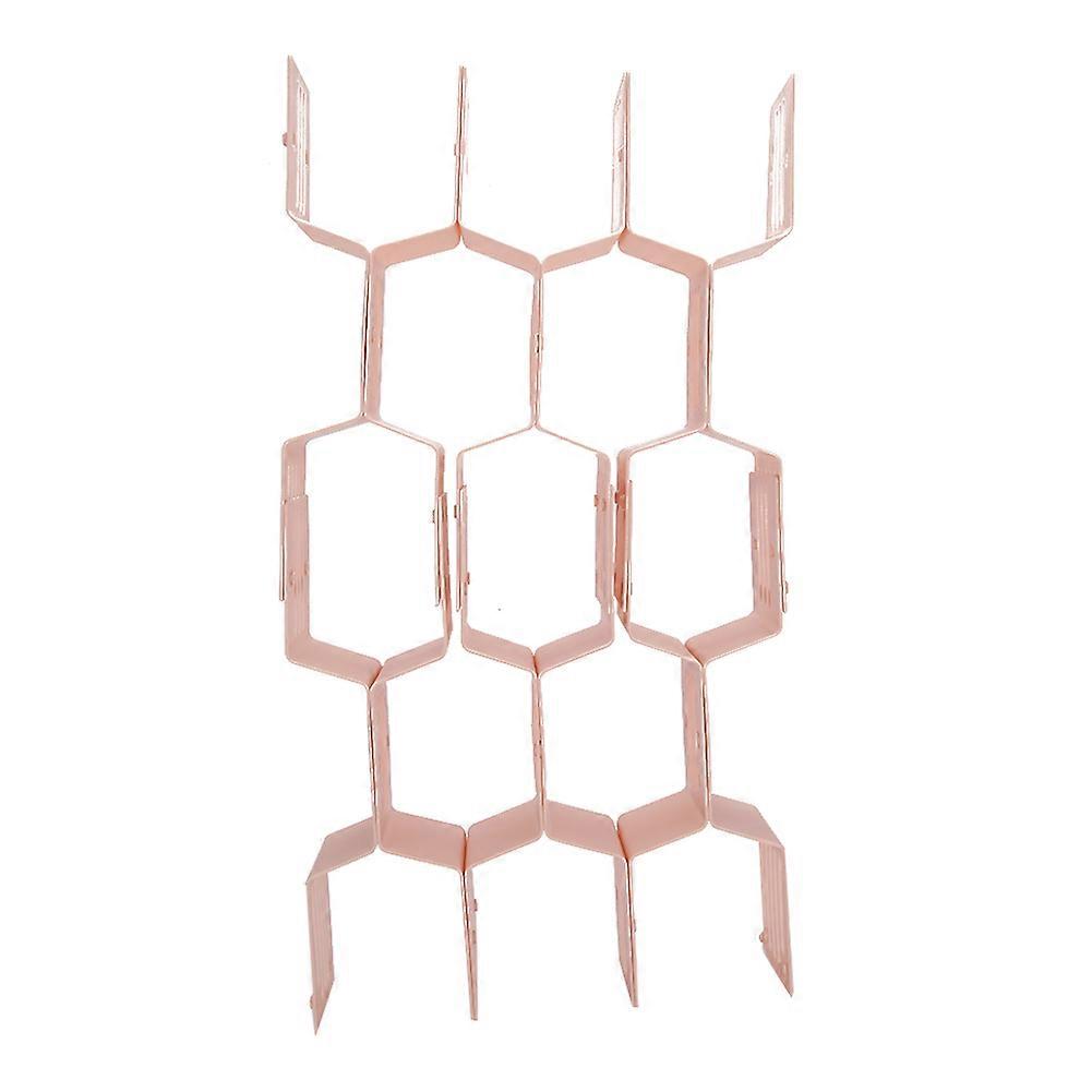 12pcs Pink Foldable PE Drawer Dividers with Separators Organizer