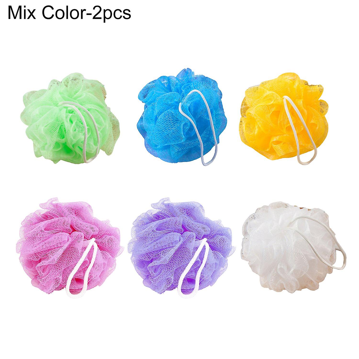 3 x 2Pcs Practical Rich Foam Bath Ball Elastic Quick Dry Nylon Shower Ball for Home