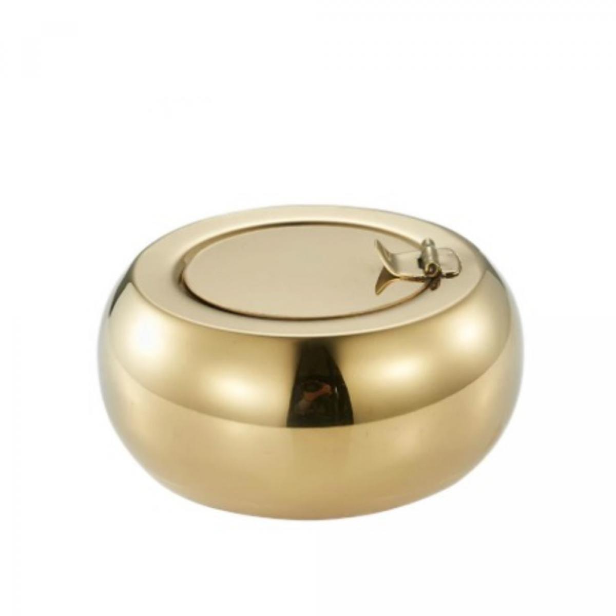 Windproof stainless steel ashtray with lid