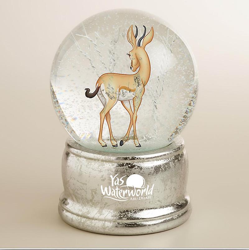 Heaven Sends Christmas Deers Snowglobe