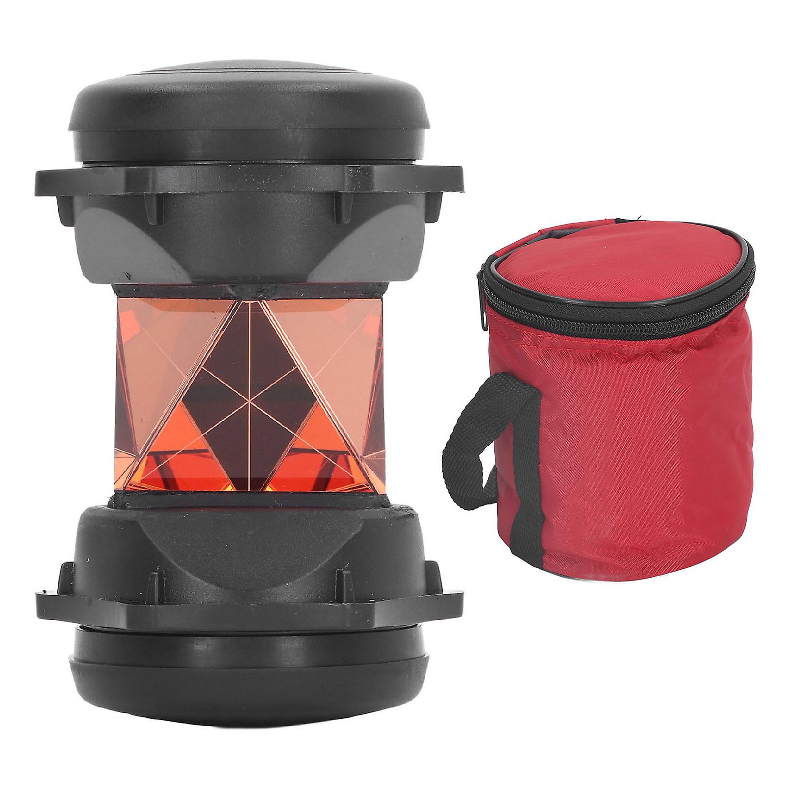 Total Station Prism 360 Degree Universal Prism Lens Triangular Glass Prism for Surveying Ranging
