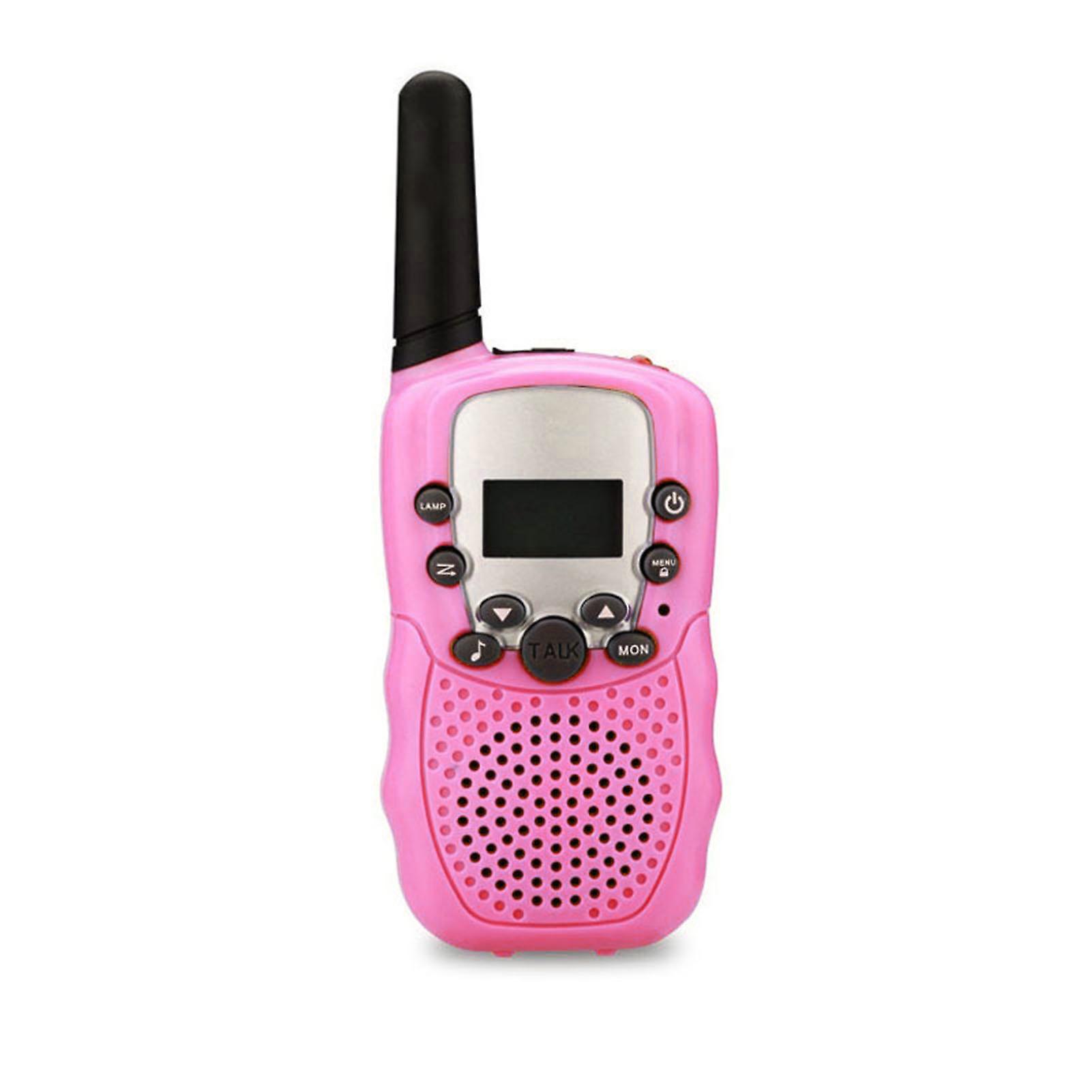 Lot de 2 talkies-walkies pour enfants, longue portée de 3 km, son clair, radio bidirectionnelle portable, jouet pour enfants, rose