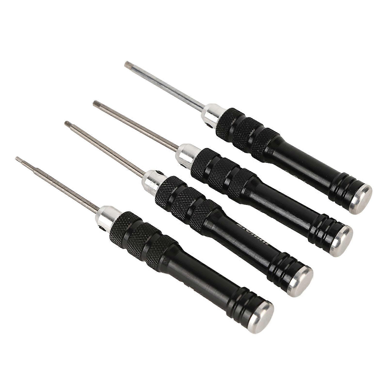 4pcs Screwdriver Ultrahard Slip Resistant Handle Durable Rust Proof Screwdriver Set for Repairing Type A