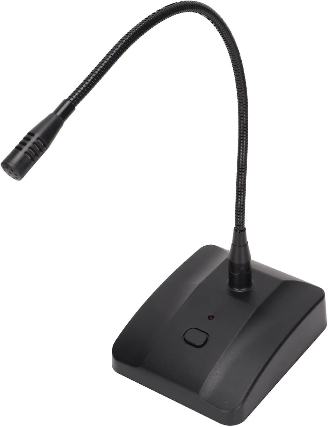 Dilwe Desktop Microphone with Mute Button, 360° Adjustable Gooseneck Microphone with XLR to 6.35mm C