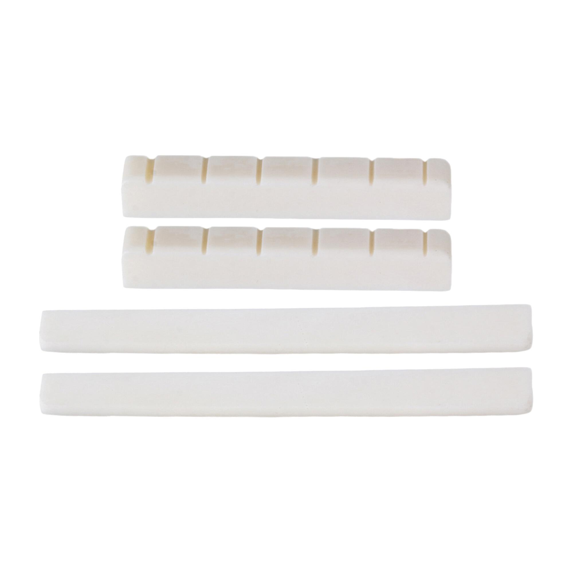 4 Pcs White Bridge Saddle and Nut for 6 String Classical Guitar DIY Set